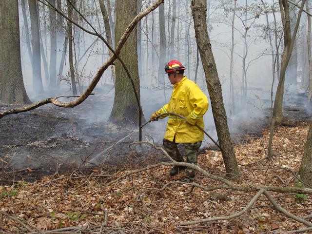 FF Trumbower working the S. Sandy Hill Job